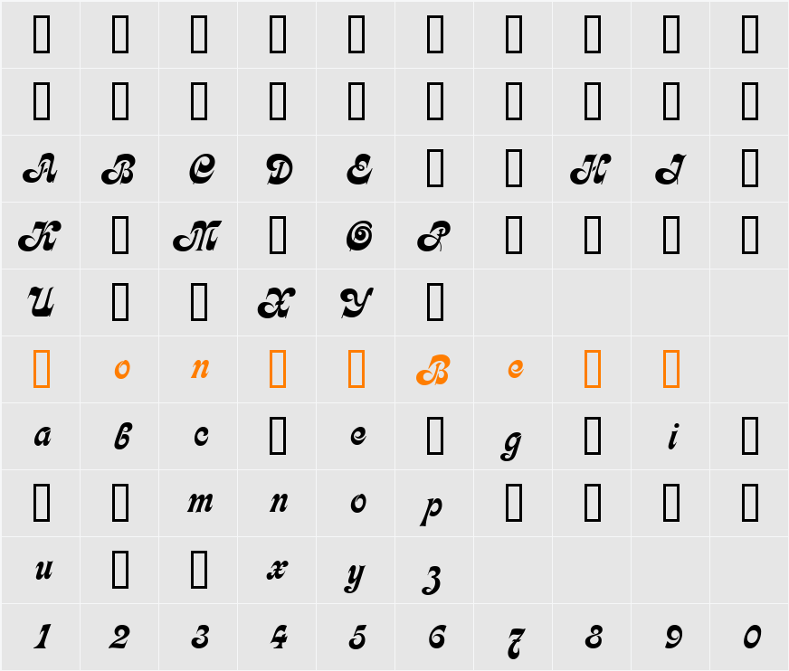 Asessor Character Map