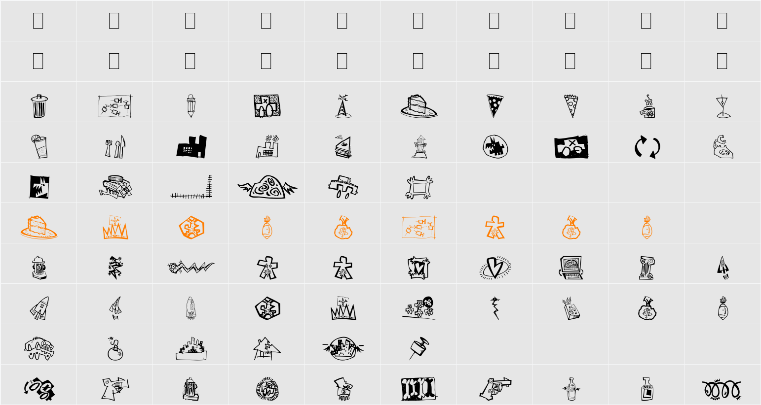 DF Urbans Character Map