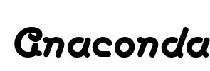 Anaconda Font Image