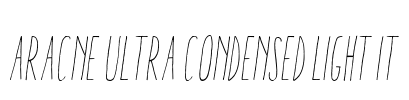 Aracne Ultra Condensed Light It Font Image