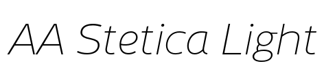 AA Stetica Light Font Image