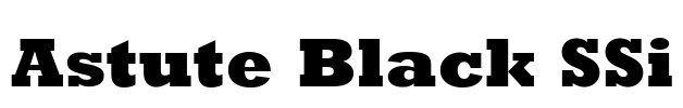 Astute Black SSi Font Image