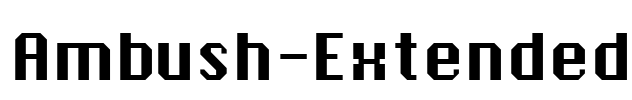 Ambush-Extended Font Image