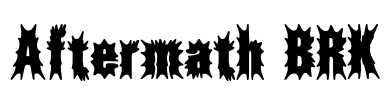 Aftermath BRK Font Image