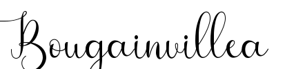 Bougainvillea Font Image