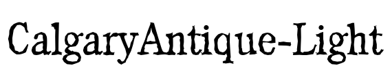 CalgaryAntique-Light Font Image