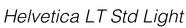 Helvetica LT Std Light Font Image