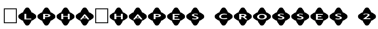 AlphaShapes crosses 2 Font Image