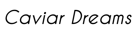 Caviar Dreams Font Image