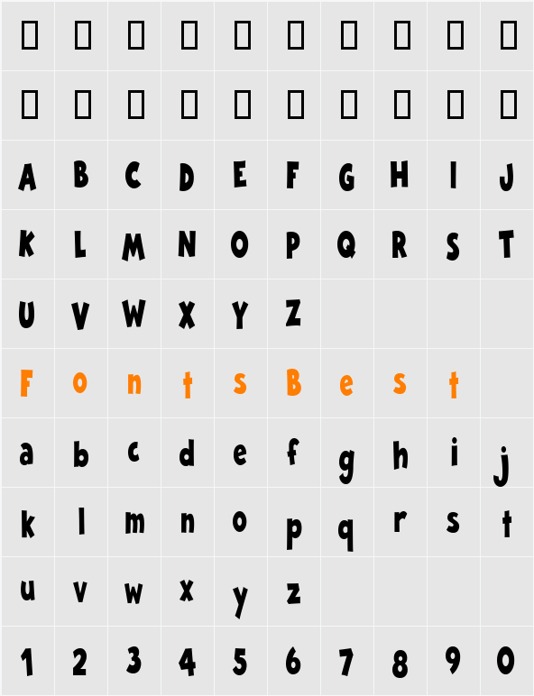 CK Retro Block Character Map