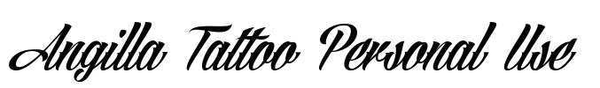 Angilla Tattoo Personal Use  Font Image