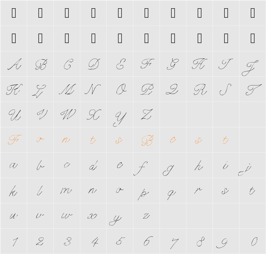 FancyPantz Character Map