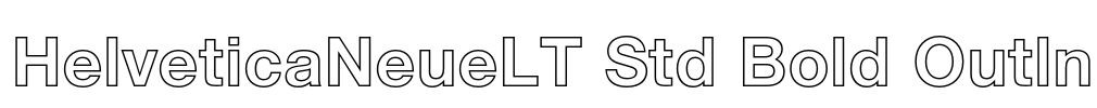 HelveticaNeueLT Std Bold Outln Font Image