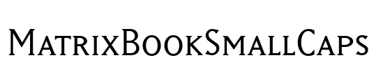 MatrixBookSmallCaps Font Image