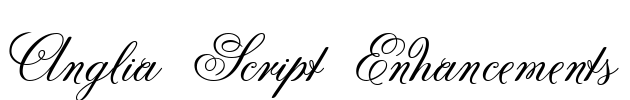 Anglia Script Enhancements Font Image