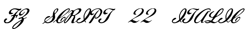 FZ SCRIPT 22 ITALIC Font Image