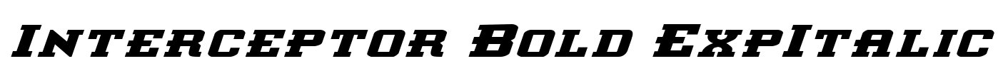 Interceptor Bold ExpItalic Font Image