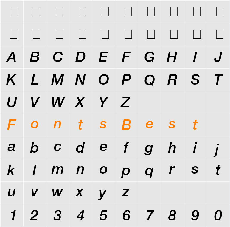 Context Reprise Medium SSi Character Map