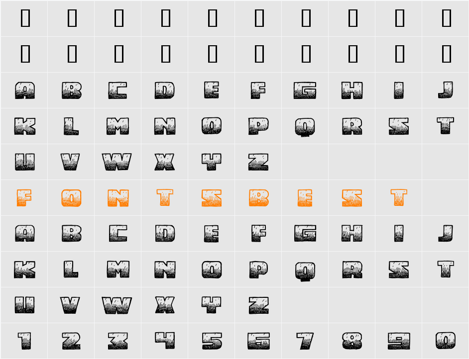 MidnightSnack BB Character Map