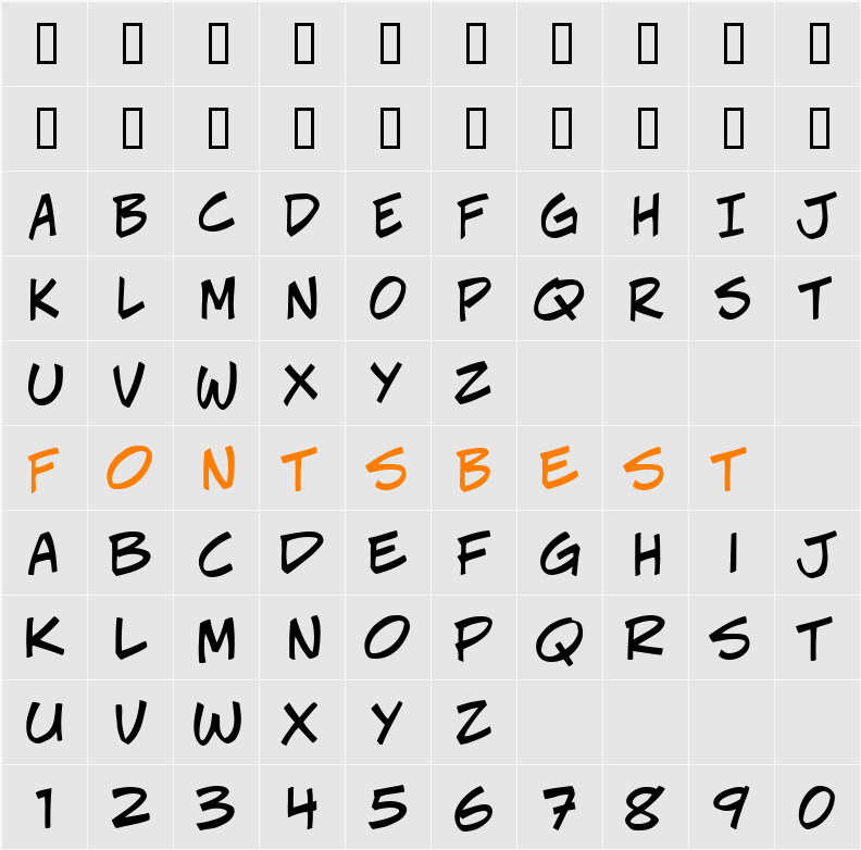 CCJeffCampbell Character Map