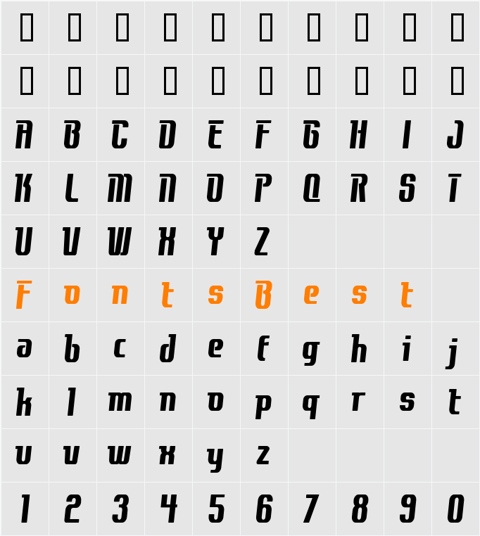 Contact Character Map