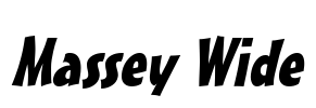 Massey Wide Font Image