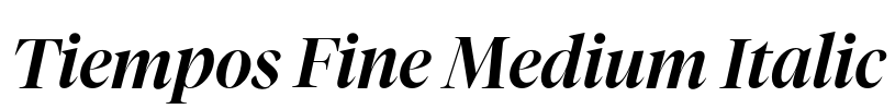 Tiempos Fine Medium Italic