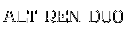 Alt Ren Duo Font Image