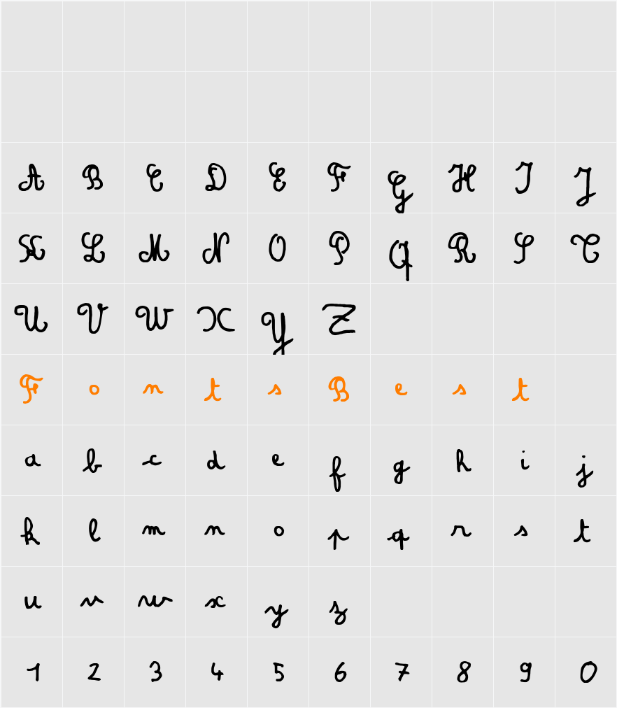 Amandine Character Map