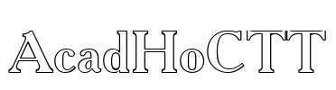 AcadHoCTT Font Image