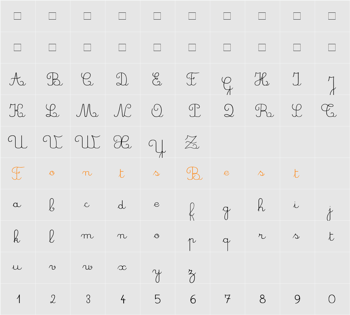 CrayonL Character Map