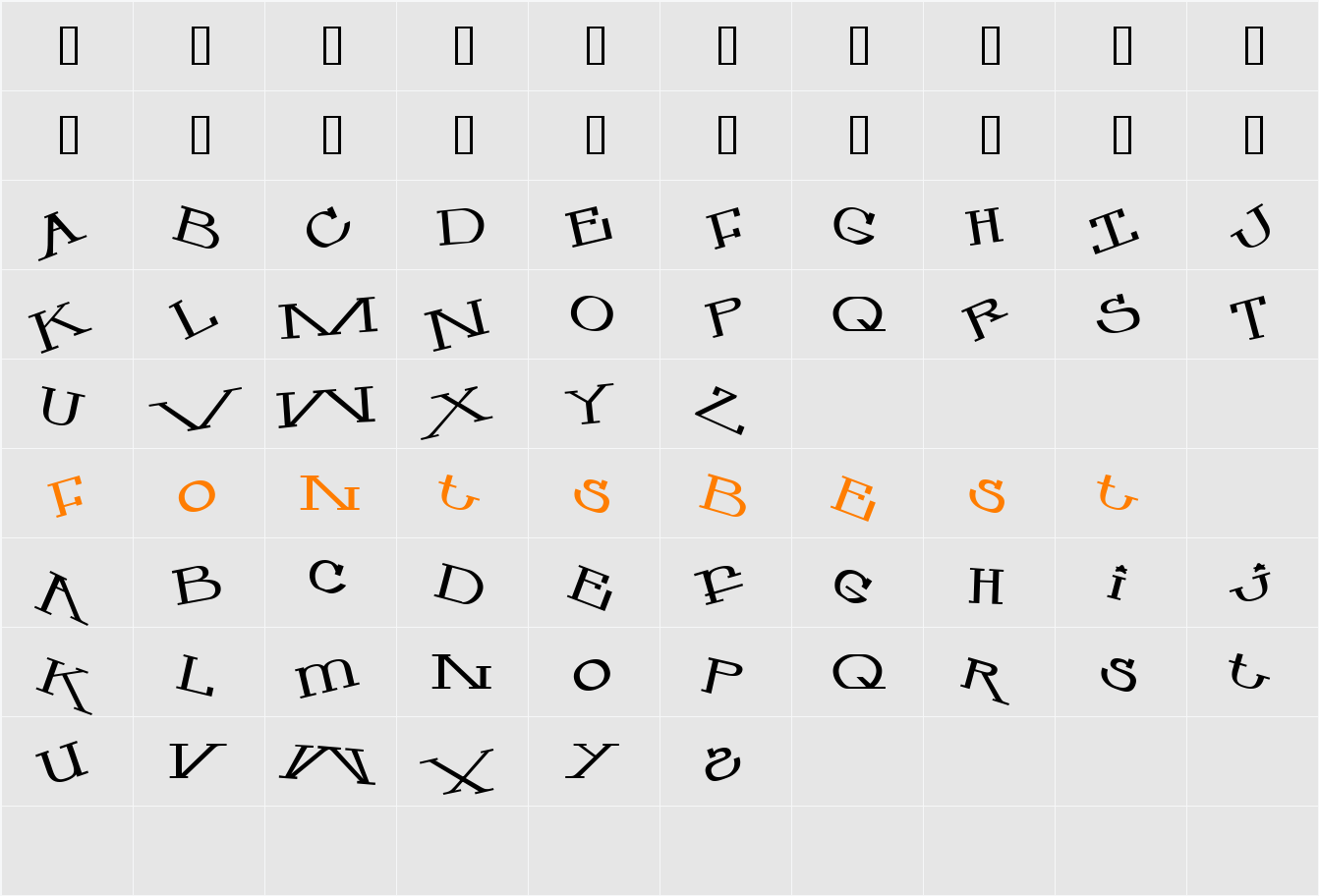 Mastillo2 Character Map