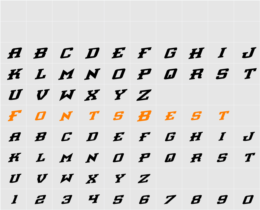 Interceptor Rotalic Character Map