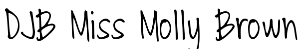 DJB Miss Molly Brown Font Image