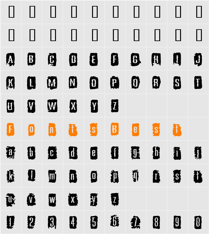 AL Outloud Character Map