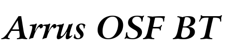 Arrus OSF BT Font Image