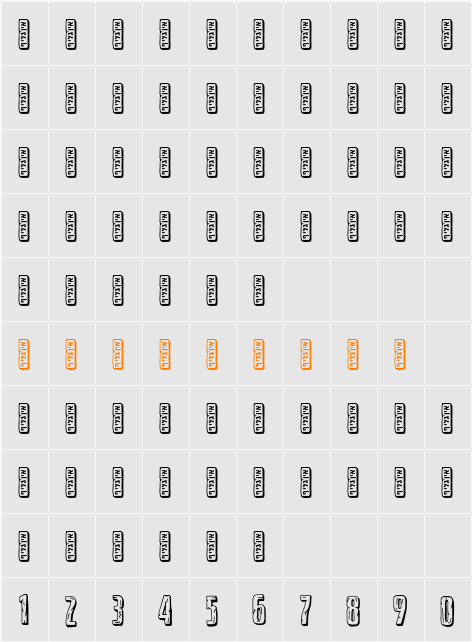 Kalpion FM Outline Character Map