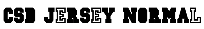 CSD-JERSEY-Normal Font Image