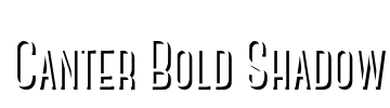 Canter Bold Shadow Font Image