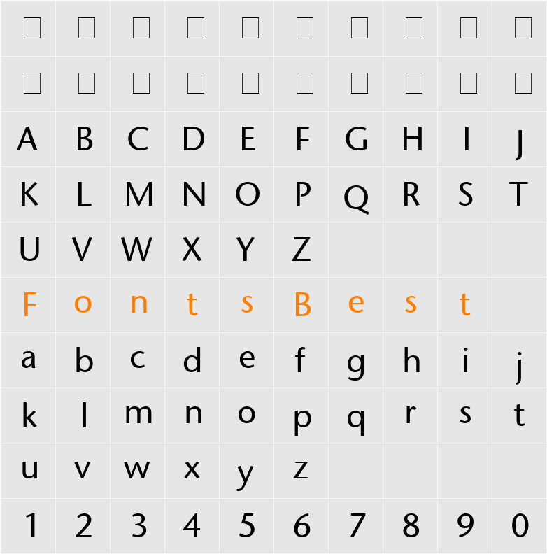 Mesouran Sans SSi Character Map