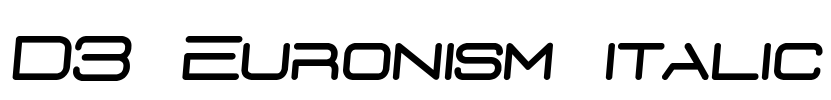 D3 Euronism italic Font Image