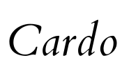 Cardo Font Image