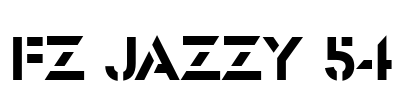 FZ JAZZY 54 Font Image