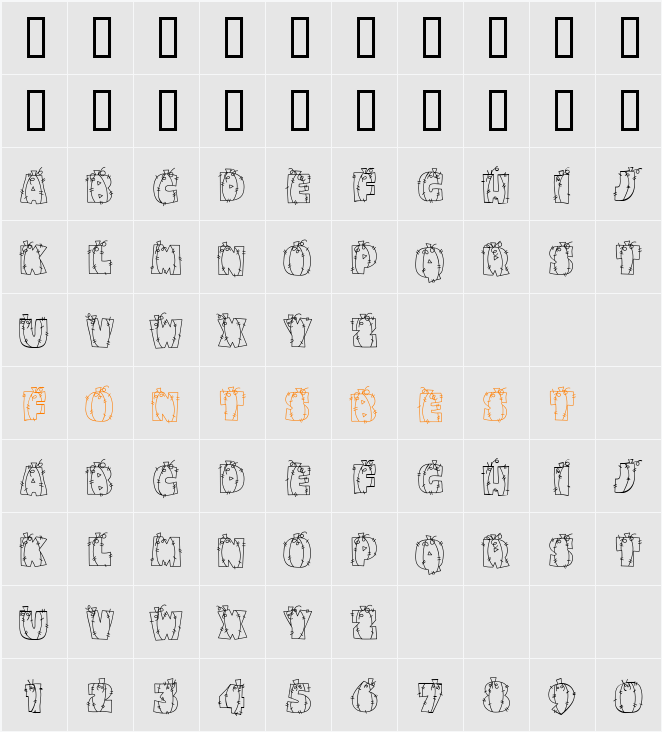 CK Pumpkin Character Map