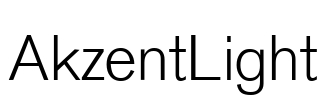 AkzentLight Font Image