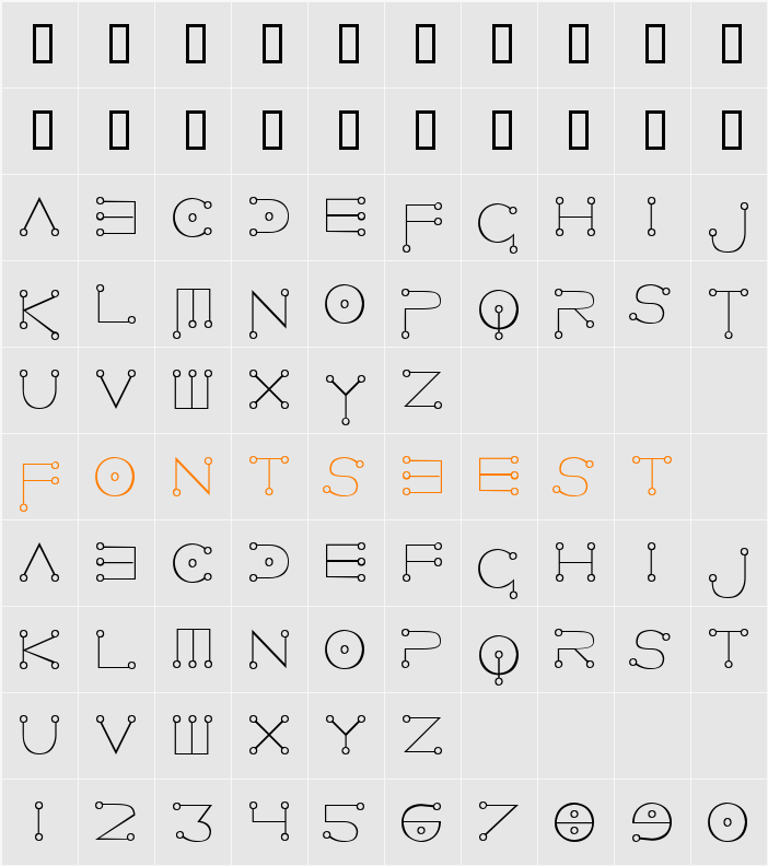 Cuniform English Character Map