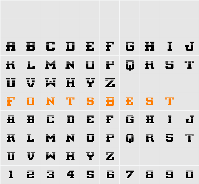 Interceptor Halftone Character Map