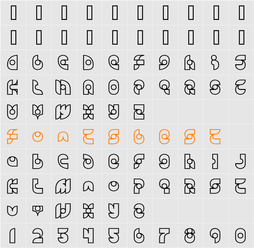 Candle Character Map