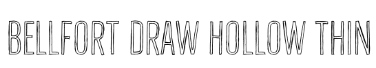 Bellfort Draw Hollow Thin Font Image