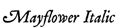 Mayflower Italic Font Image